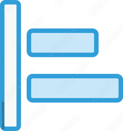 Left alignment Vector Icon Design Illustration