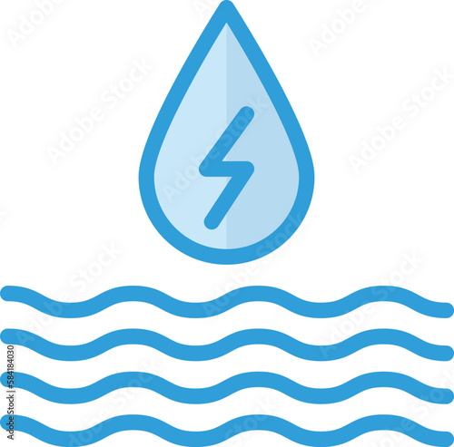 Water energy Vector Icon Design Illustration