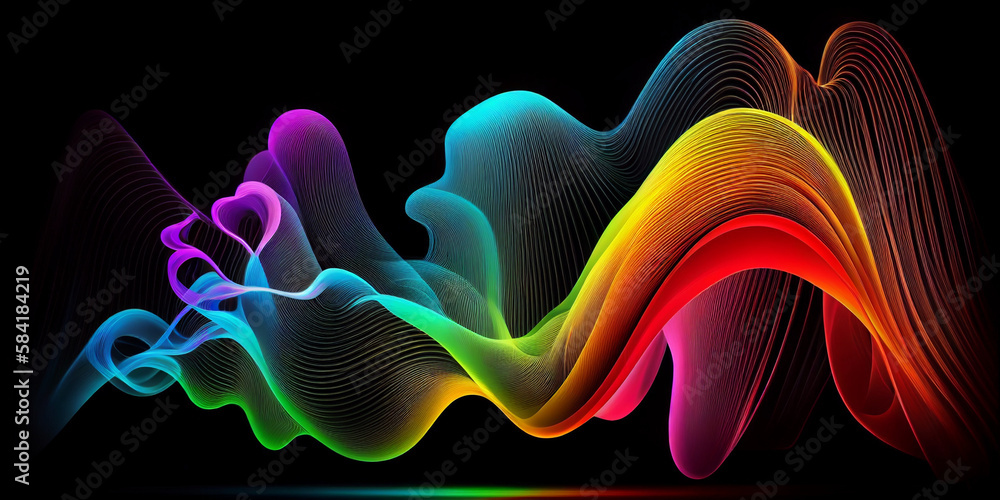 Fototapeta premium Abstract colorful background. Generative AI.