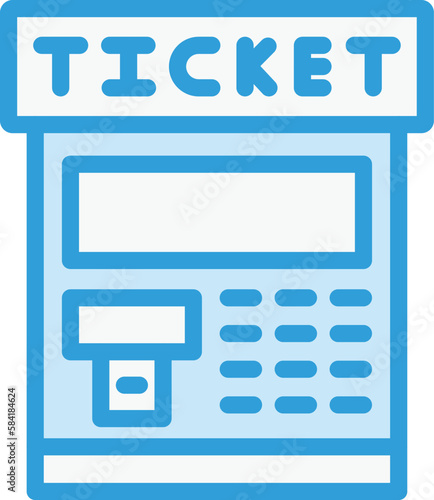 Ticket machine Vector Icon Design Illustration