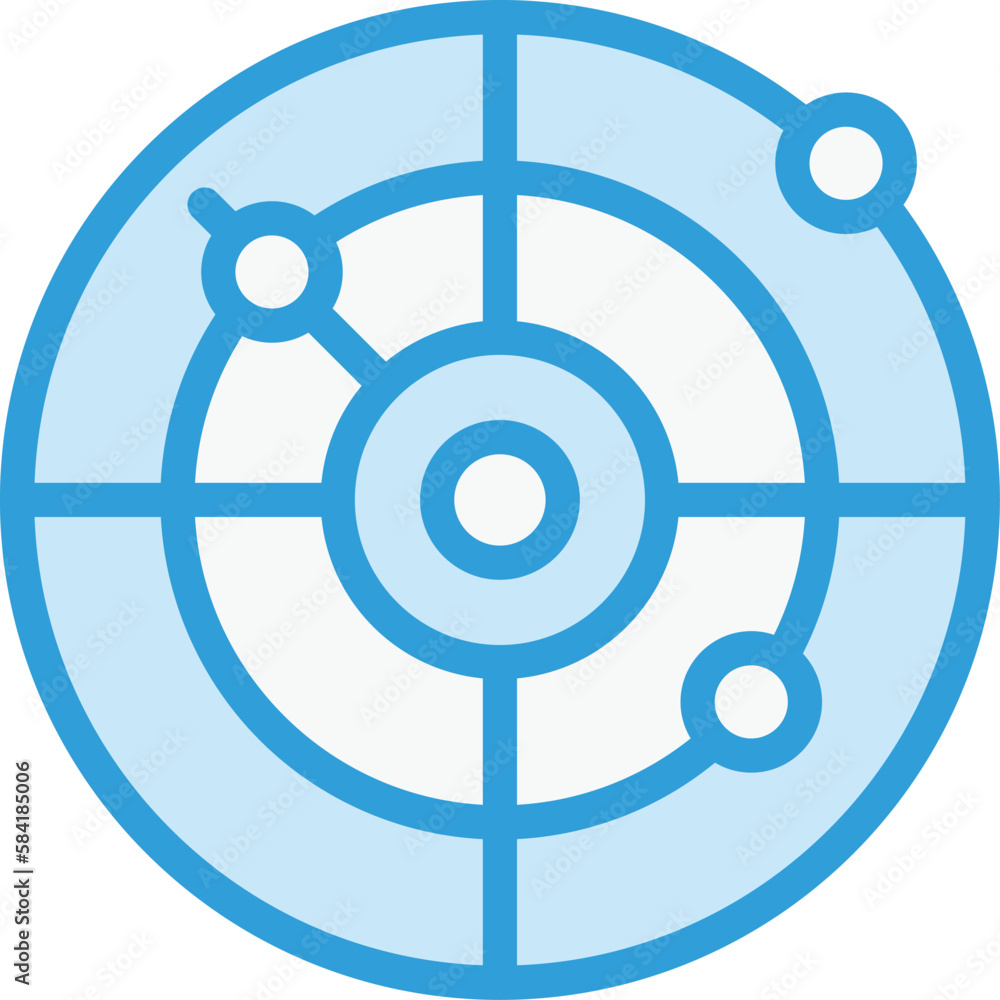 Radar Vector Icon Design Illustration Radar Vector Icon Design Illustration