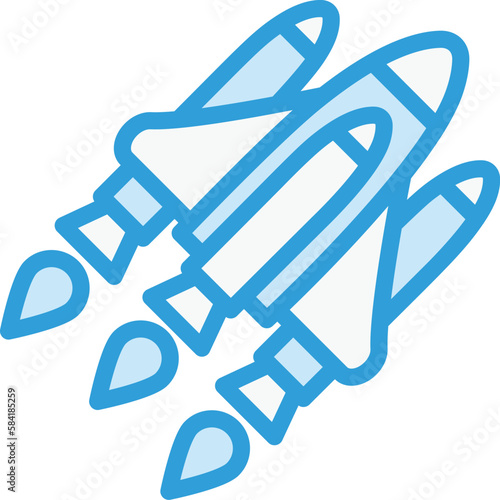 Space shuttle Vector Icon Design Illustration