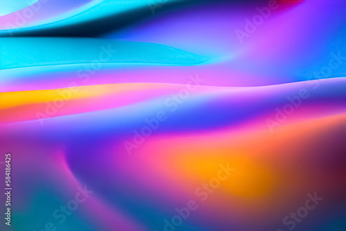 Abstract colourful gradient background. Gradient design, fluid, iridescent, holographic, element for backgrounds, wallpapers, covers, ui design, banner, poster, mobile apps. generative ai 