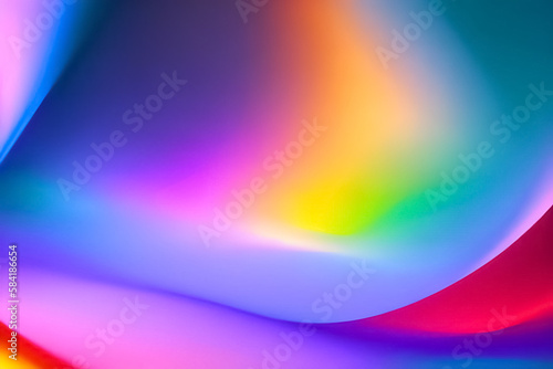 Abstract blurred rainbow gradient background in bright colors. Gradient design element for backgrounds, wallpapers, covers, ui design, banner, poster, mobile apps. generative ai