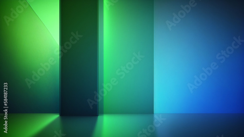 Abstract colorful background. Green, blue gradient, Line patterns, Modern minimalistic design, widescreen, ultra HD