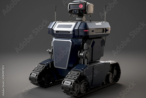 a security robot. generative AI. photo