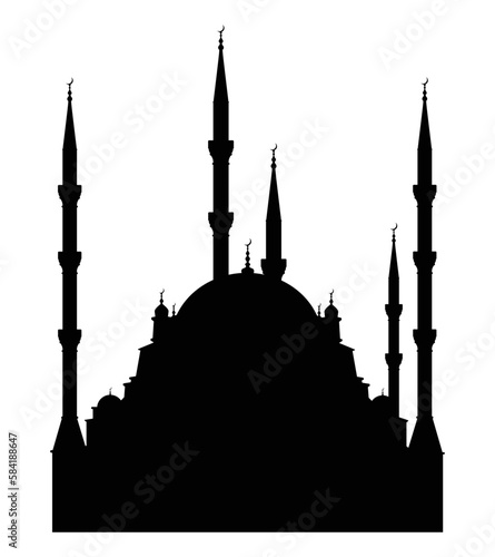 Silhouette of a mosque in Istanbul