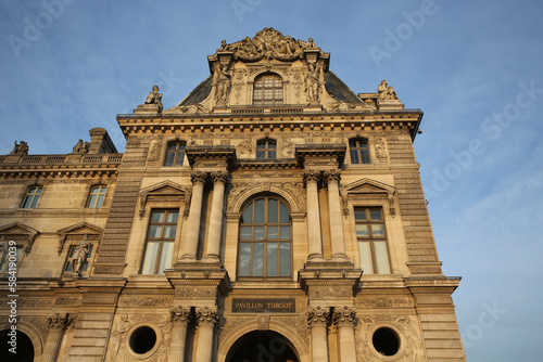 Louvre Palace (detail), Paris, France.