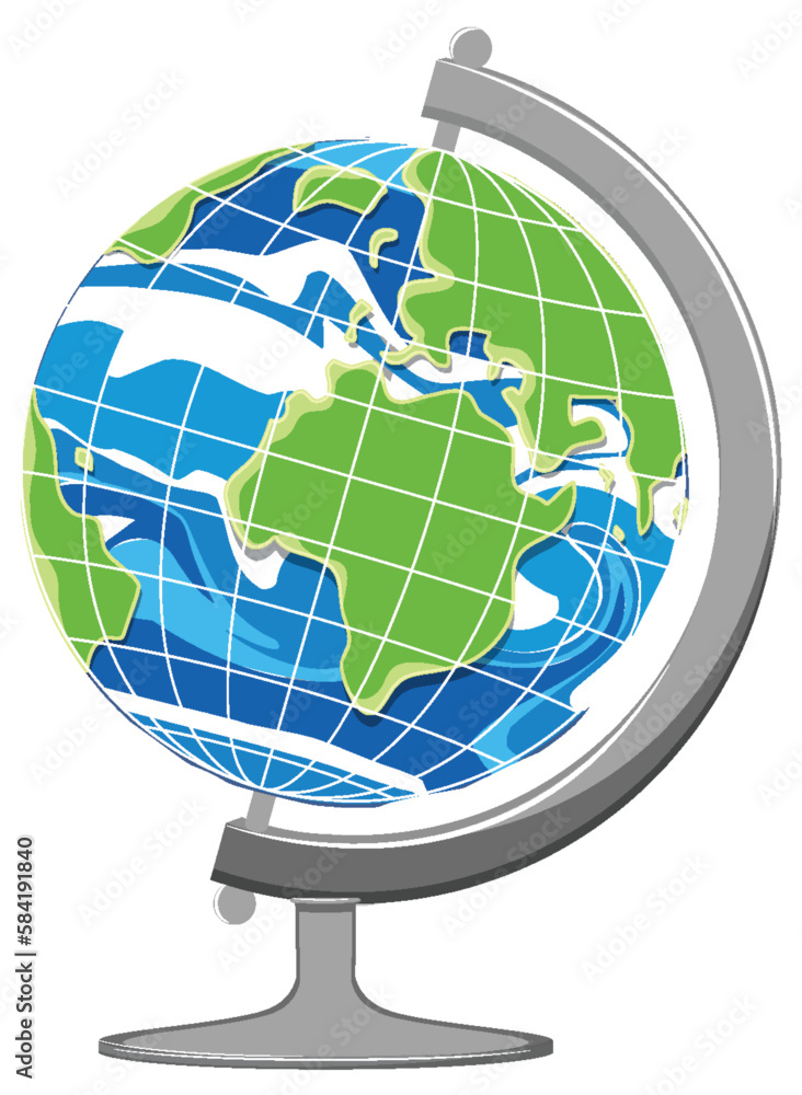 Fototapeta premium Earth globe model vector