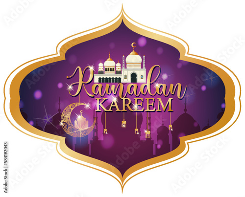 Ramadan Kareem Poster with Traditional Islamic Elements