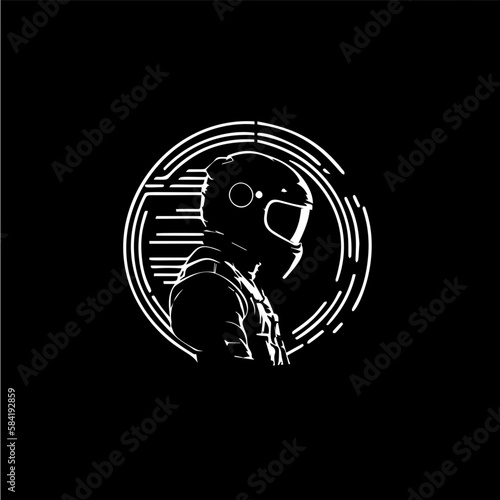 Rider helmet icon, motorcycle biker emblem, speed rider sign, motorcycling logo template. Vector illustration.