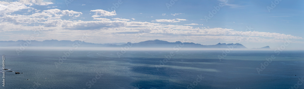 eastern shore of False Bay waters from Smitswinkel Bay view point, Cape Town