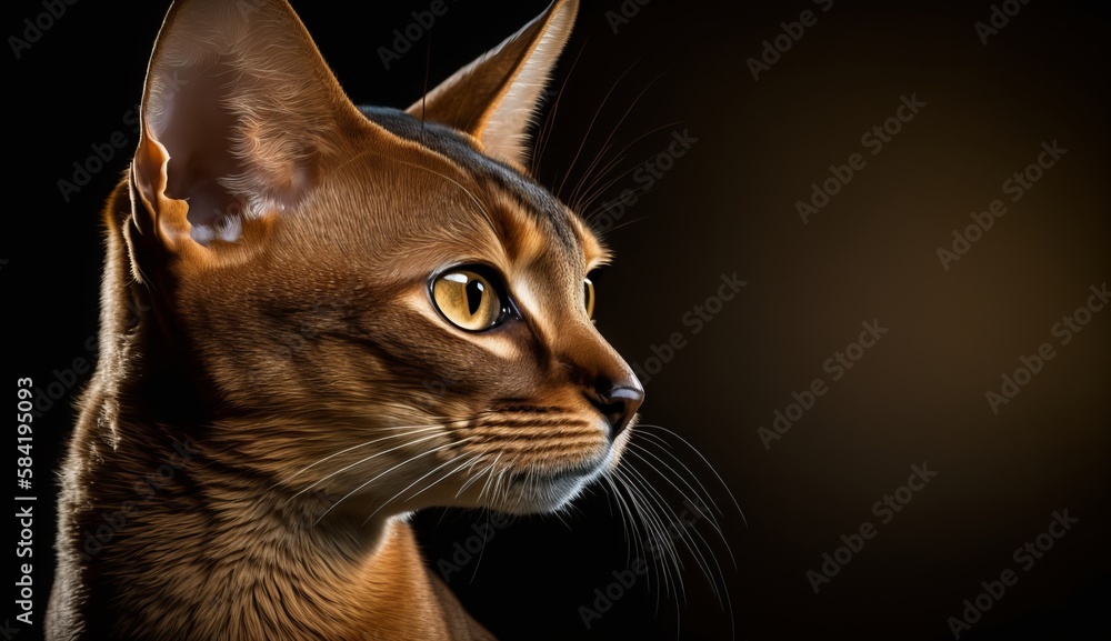 Abyssinian Cat. A Portrait of Grace and Adventure