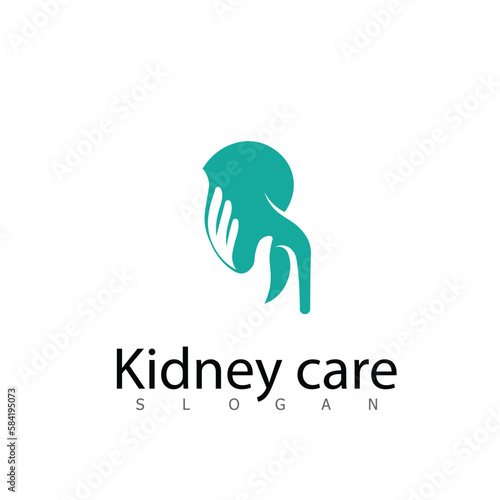 Kidney icon vector. Urology logo design template.
