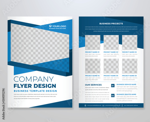 set of business flyer template with minimalist layout and modern style use for promotion kit and product publication