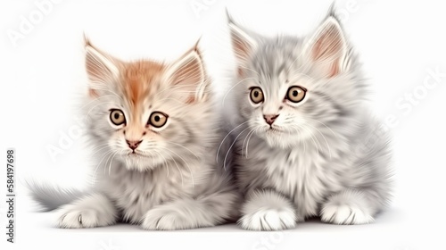 Wallpaper Mural Beautiful cute kittens. A Portrait inquisitive little cats. Torontodigital.ca