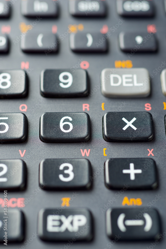 Close-up of a scientific calculator Close-up of a scientific calculator