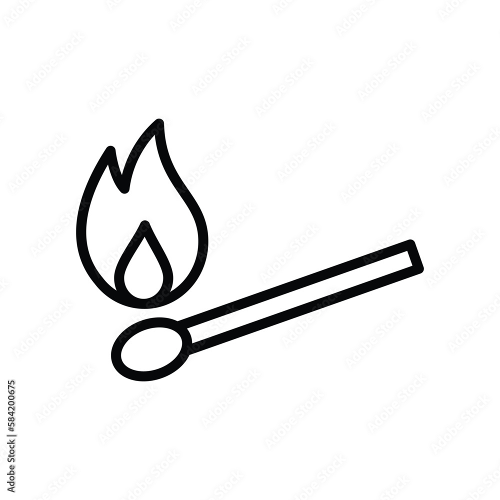 matches icon vector design template in white background matches icon vector design template in white background
