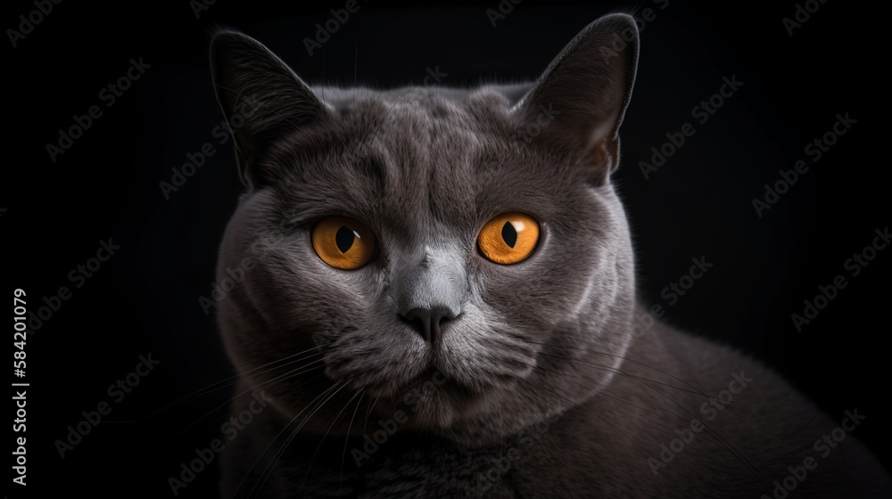 English Short Hair Cat. A Portrait of Grace and Adventure. English Short Hair Cat. A Portrait of Grace and Adventure.