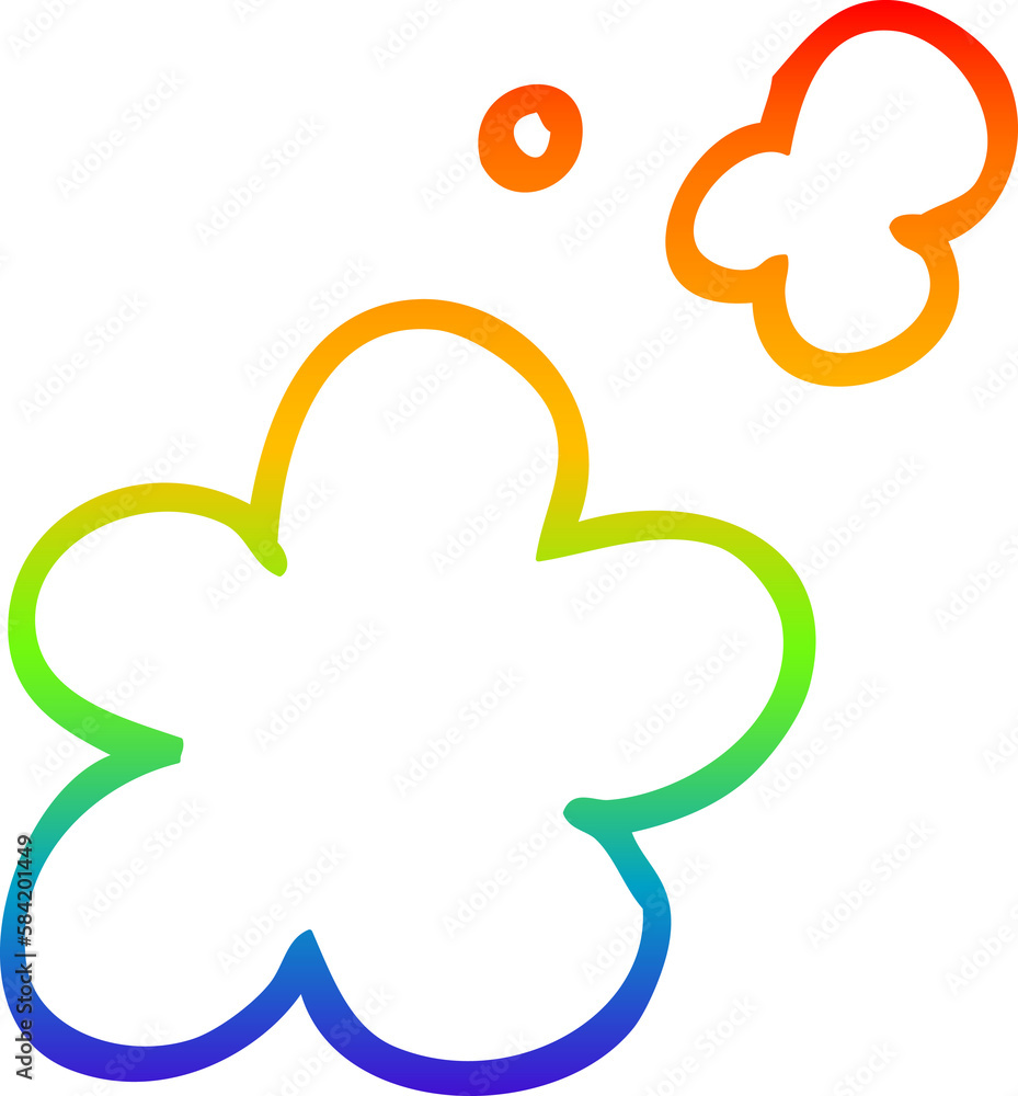 rainbow gradient line drawing cartoon smoke clouds rainbow gradient line drawing cartoon smoke clouds