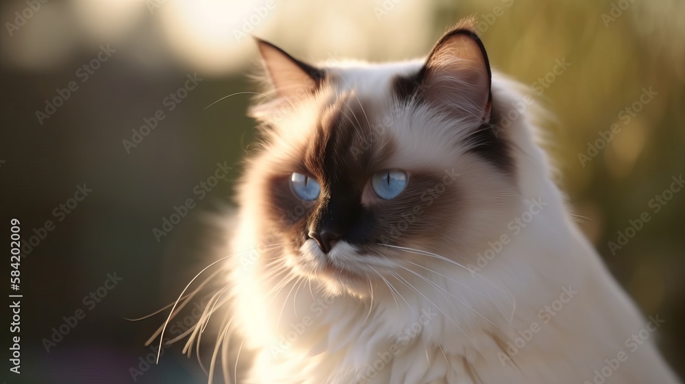 Beautiful Ragdoll Cat. A Portrait of Grace and Adventure. Beautiful Ragdoll Cat. A Portrait of Grace and Adventure.