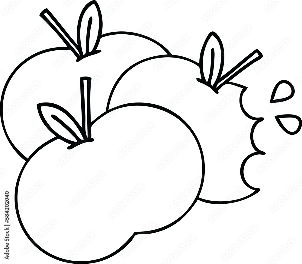 line drawing cartoon apples line drawing cartoon apples