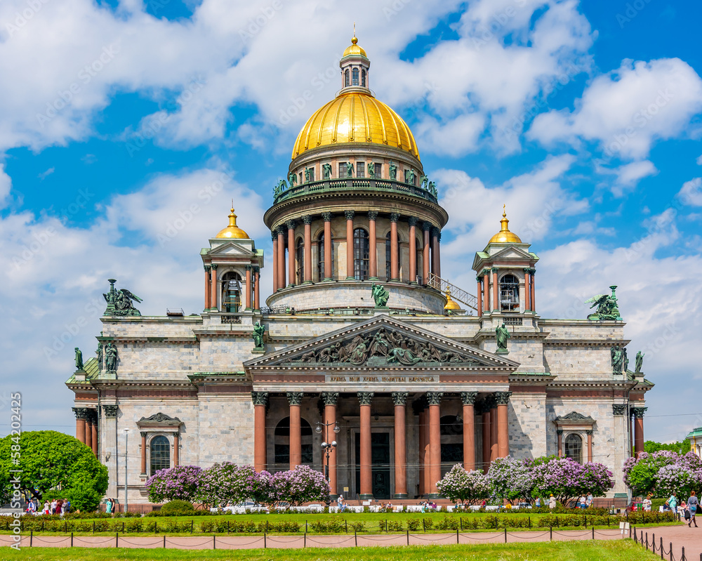 St. Isaac's Cathedral in center of Saint Petersburg, Russia