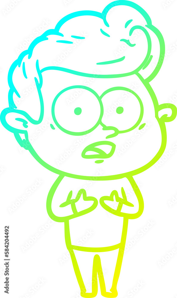 cold gradient line drawing cartoon staring man cold gradient line drawing cartoon staring man