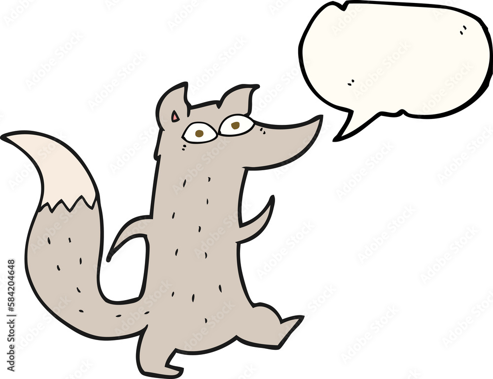 speech bubble cartoon cute wolf speech bubble cartoon cute wolf
