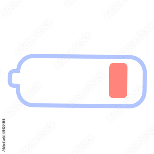 Icon Illustration of low battery 