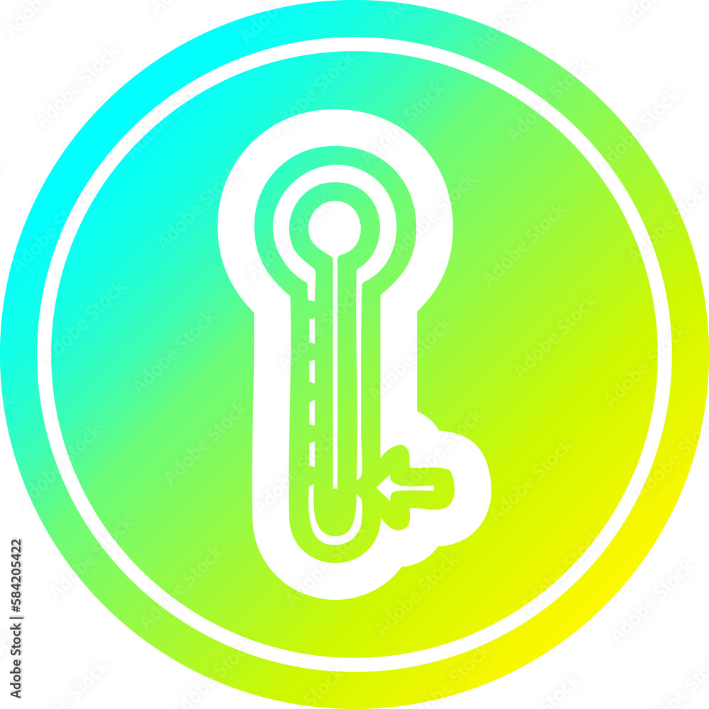 low temperature circular in cold gradient spectrum