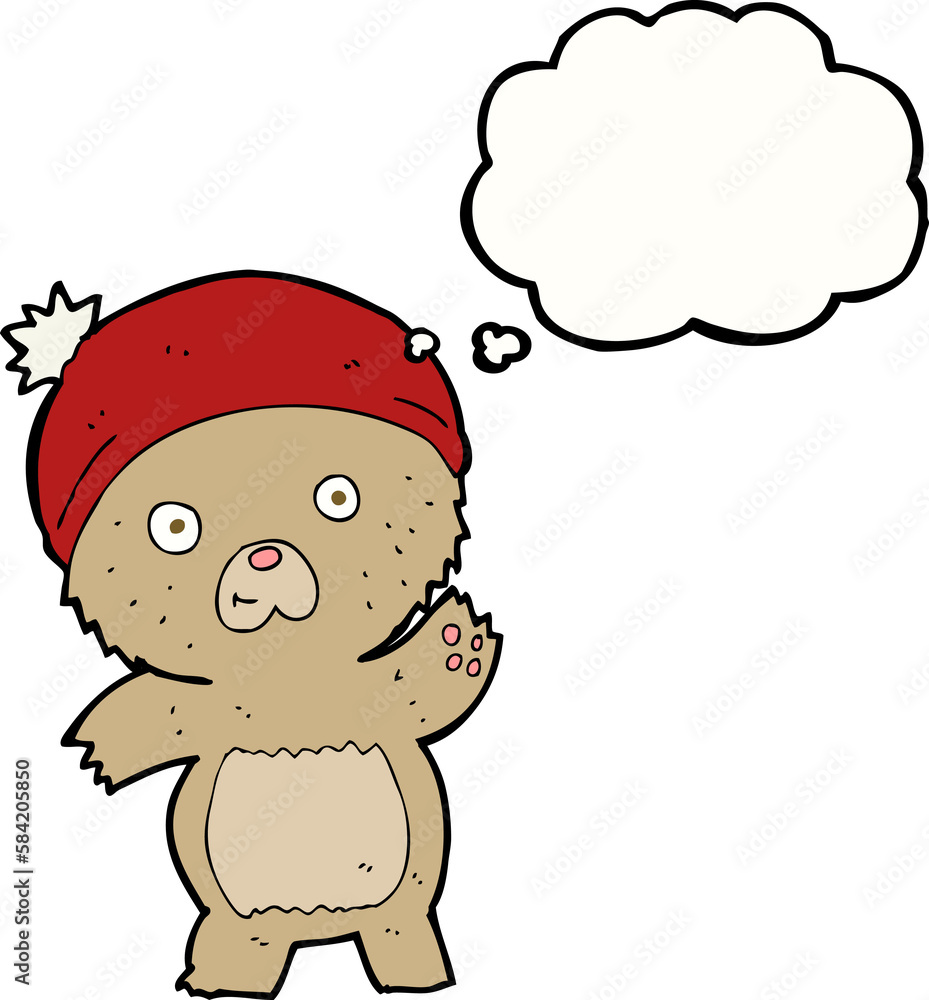 cute cartoon teddy bear with thought bubble cute cartoon teddy bear with thought bubble