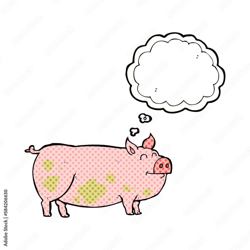 thought bubble cartoon muddy pig thought bubble cartoon muddy pig