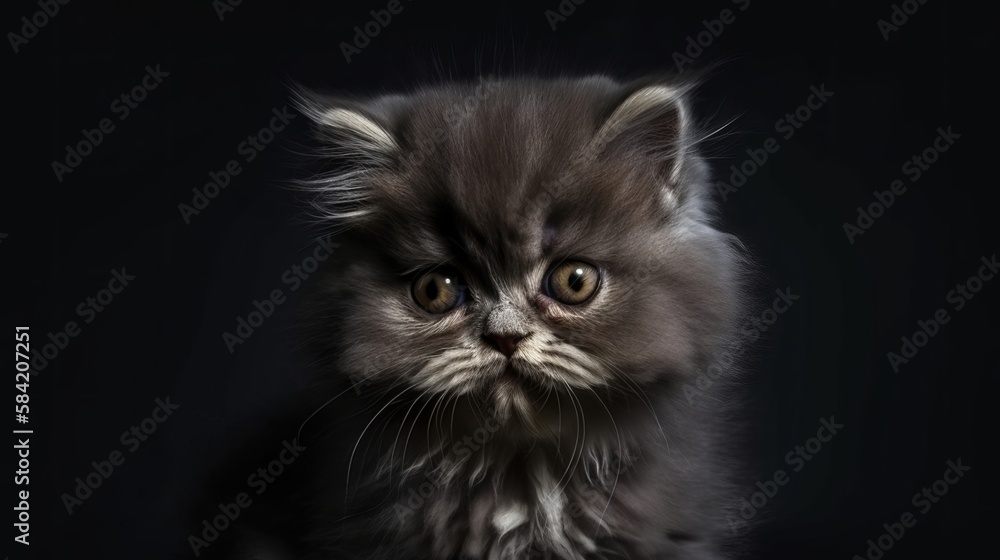 Beautiful Persian Kitten. A Portrait of Grace and Adventure.