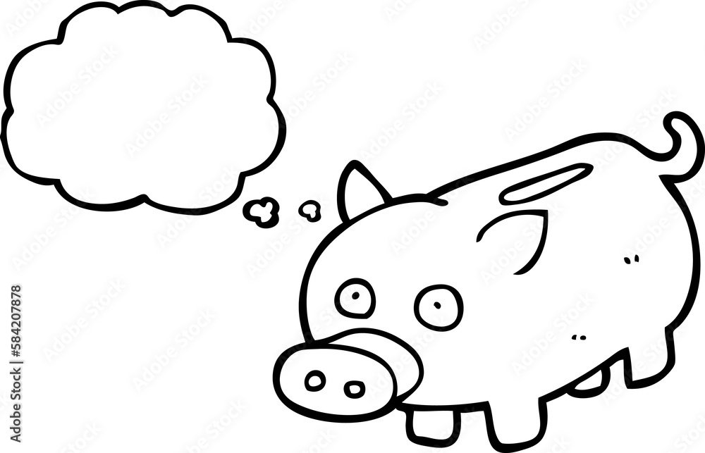 thought bubble cartoon piggy bank thought bubble cartoon piggy bank