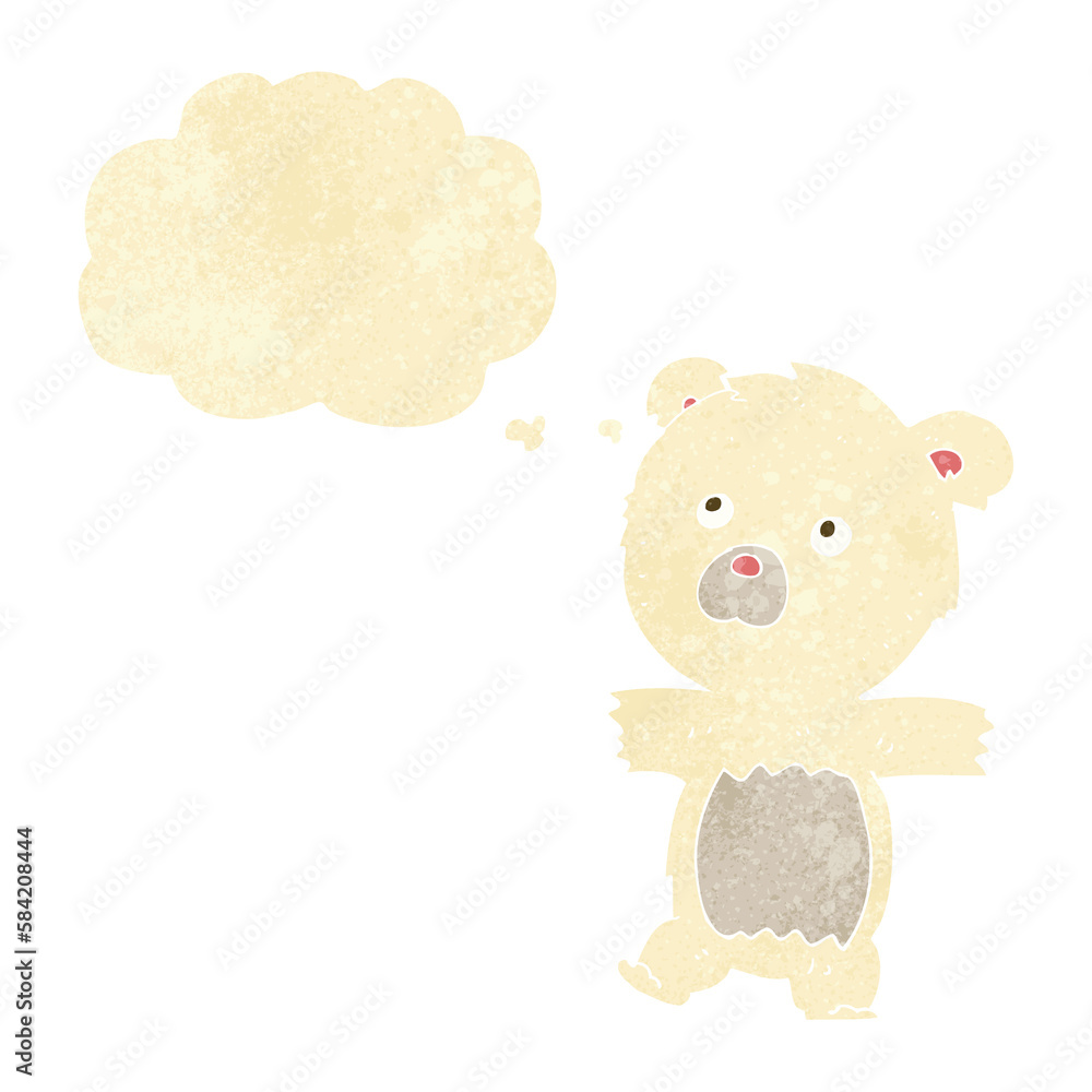 cartoon cute polar bear with thought bubble cartoon cute polar bear with thought bubble