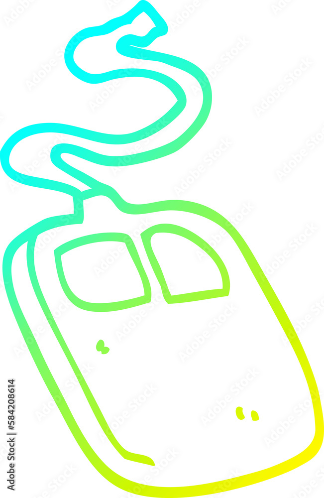 cold gradient line drawing cartoon old computer mouse cold gradient line drawing cartoon old computer mouse