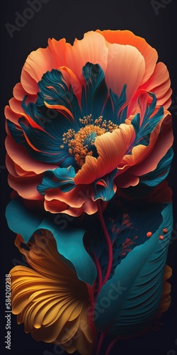 Beautiful abstract flowers 