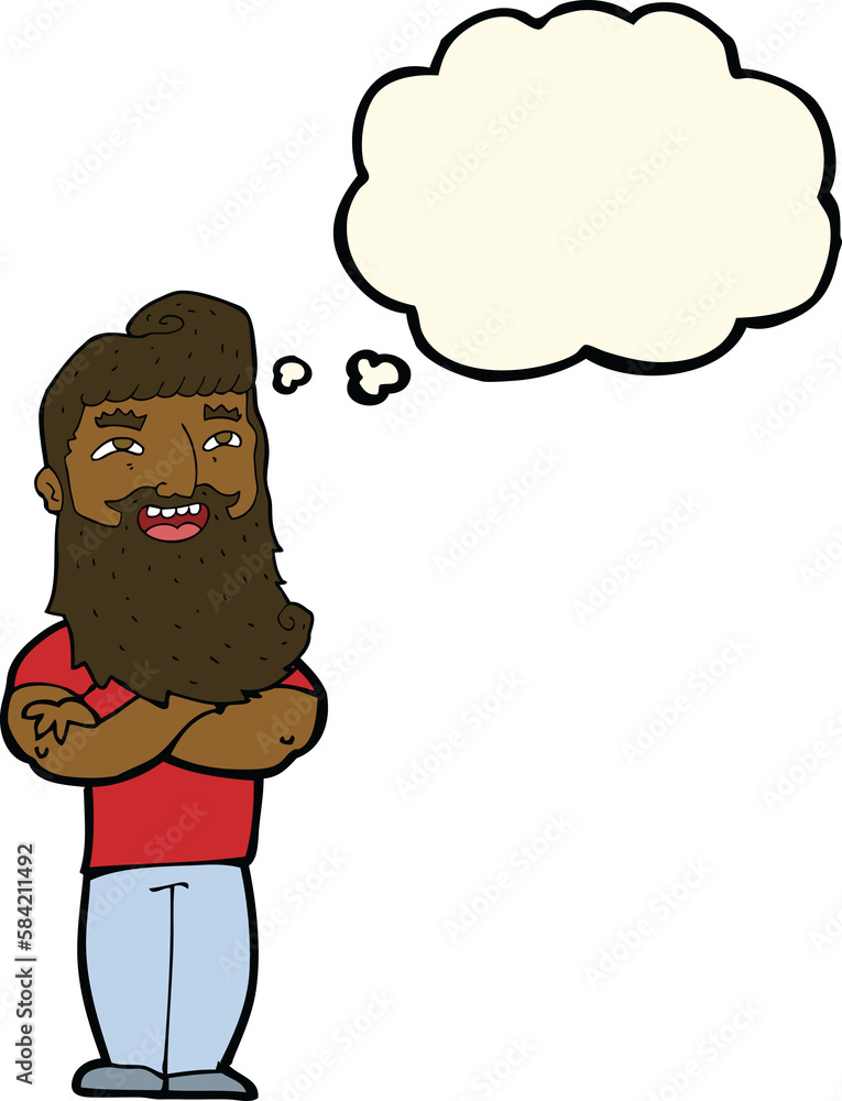 cartoon proud man with thought bubble cartoon proud man with thought bubble