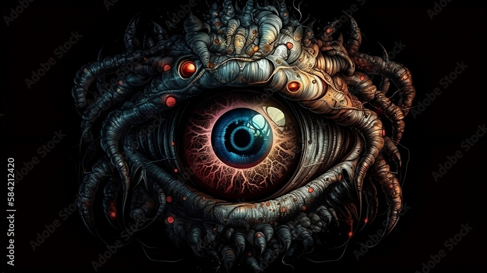 monstrous scary eye (Ai generative art)