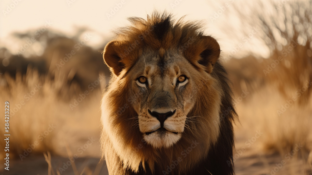 Lion, Generative AI, Illustration