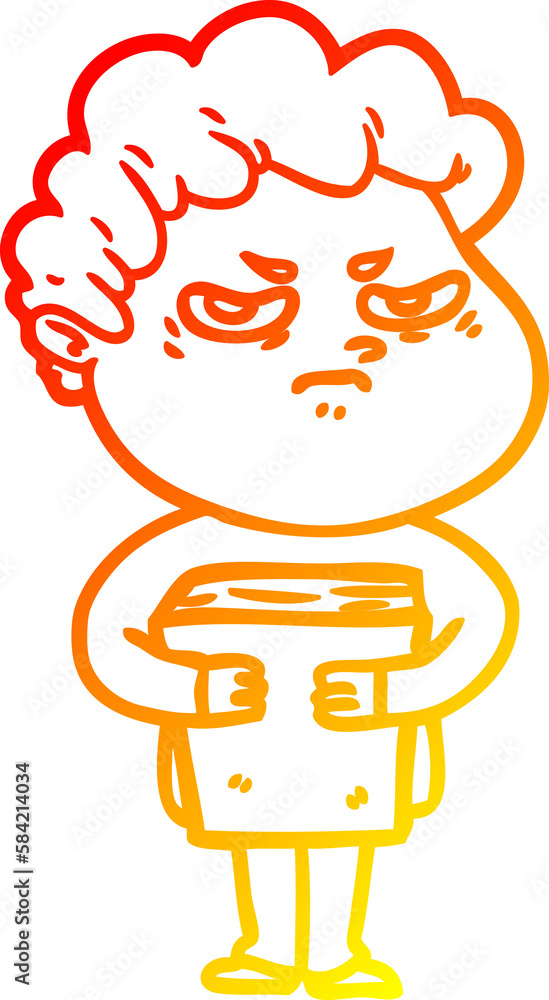 warm gradient line drawing cartoon angry man warm gradient line drawing cartoon angry man