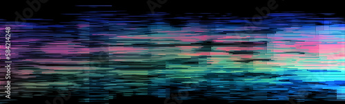 Digital Rain: A Spectrum of Cybernetic Streaks, digital canvas where streaks of vibrant colors cascade down, creating an effect resembling a neon-infused rainfall on a cybernetic panoromic backdrop