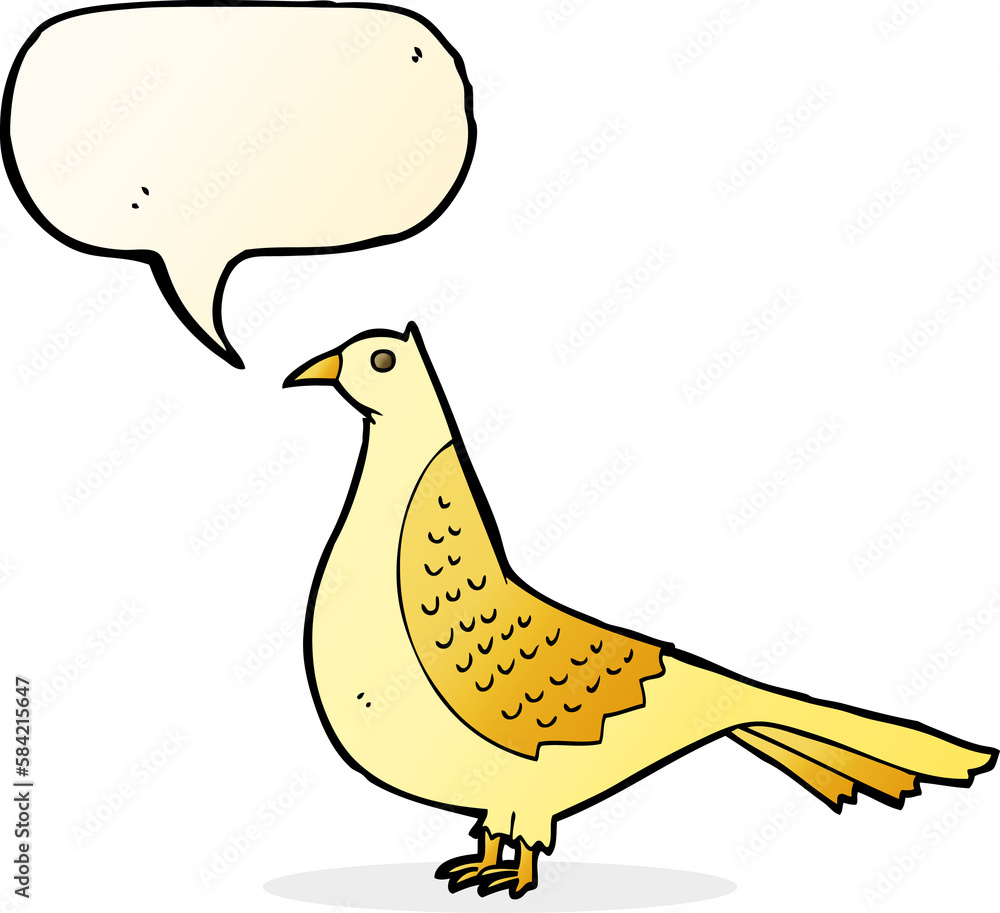 cartoon bird with speech bubble cartoon bird with speech bubble