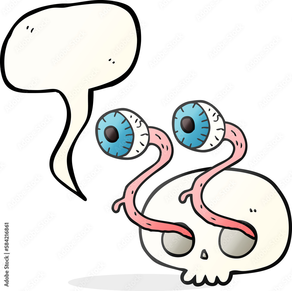 gross speech bubble cartoon eyeball skull gross speech bubble cartoon eyeball skull