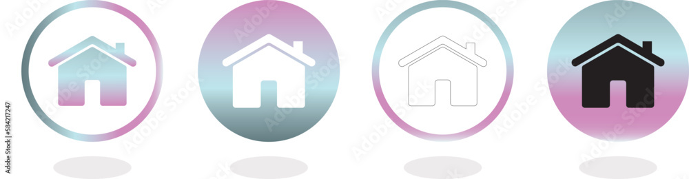 House icon in circle gradation colour,home icon for apps and websites, Home sign in circle or Main page icon, Homepage sign symbol House icon in circle gradation colour,home icon for apps and websites, Home sign in circle or Main page icon, Homepage sign symbol