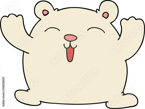 quirky hand drawn cartoon funny polar bear