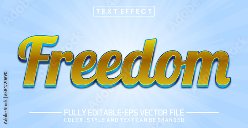 Freedom text editable style effect