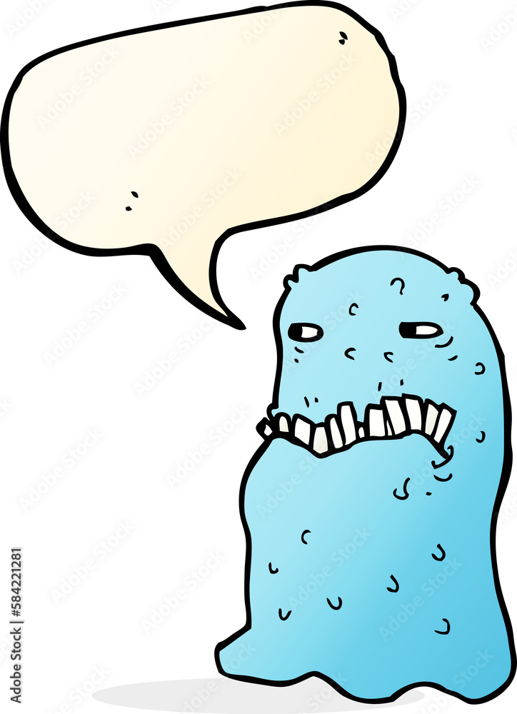 cartoon gross ghost with speech bubble cartoon gross ghost with speech bubble