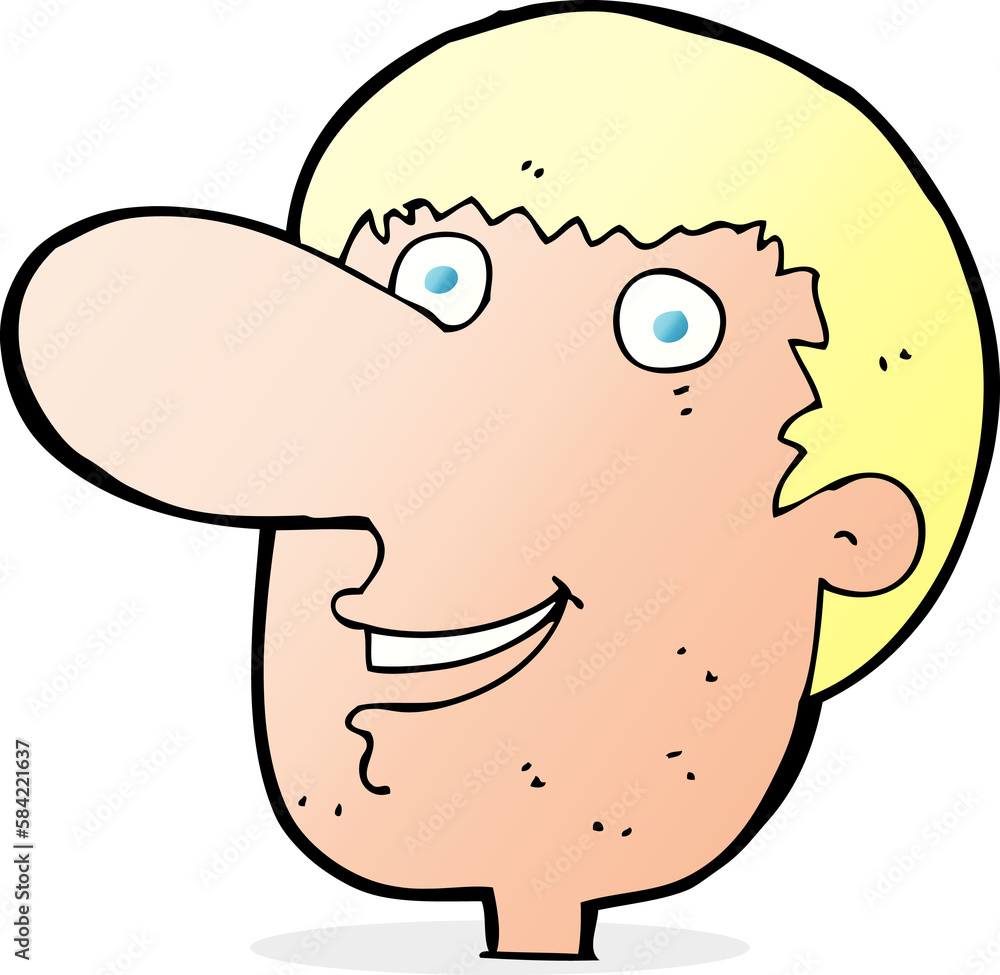 cartoon happy male face cartoon happy male face
